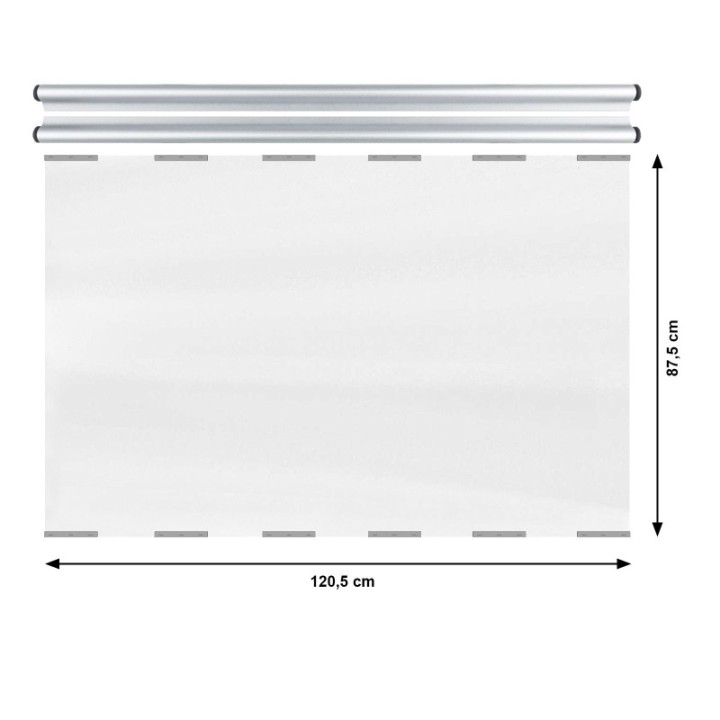 Corona Covid Cough and Sneeze Screens 122 x 89cm Silver