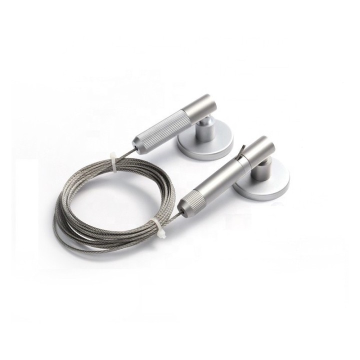 GeckoTeq Tension Cable Steel Wire Set 1.8 mm - 3 meters incl. screws & plugs