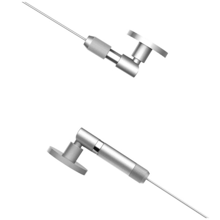 GeckoTeq Spankabel Staaldraad Set 1,8 mm - 3 meter incl. schroeven & pluggen