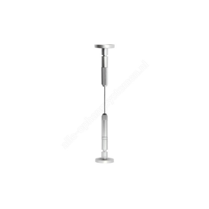 GeckoTeq Spankabel Staaldraad Set 1,8 mm - 3 meter incl. schroeven & pluggen