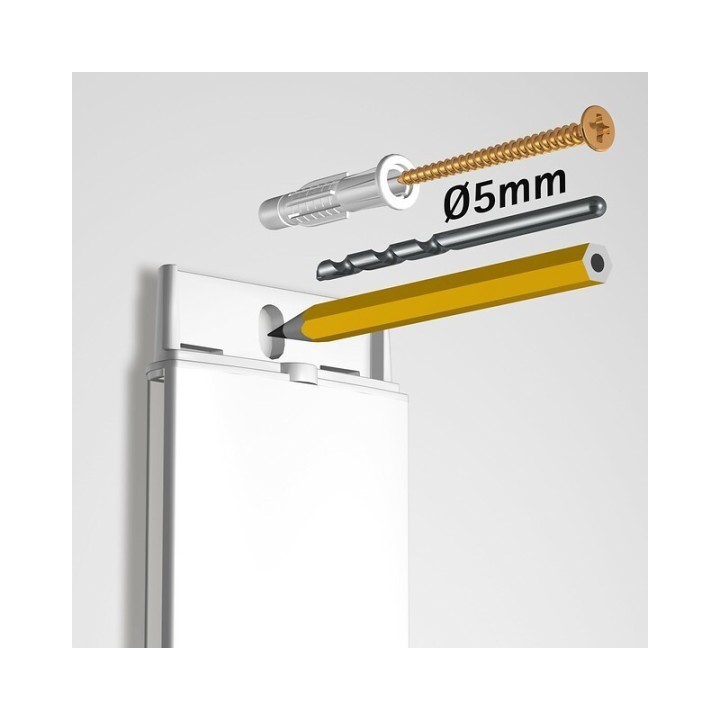 Artiteq Card Rail incl. eindkapjes en bevestigingsmaterialen