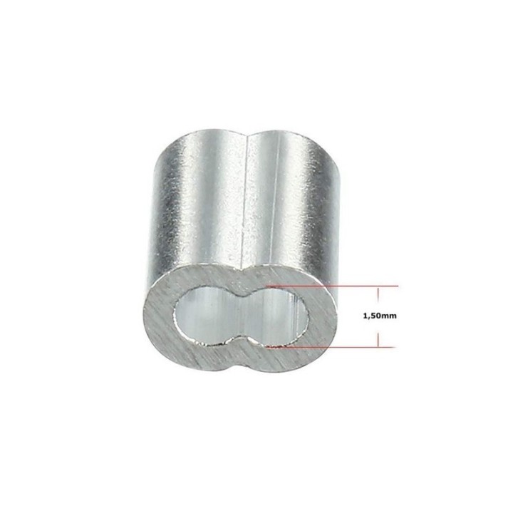 GeckoTeq Compression Bush Wire clamp 1,5mm in black and alu