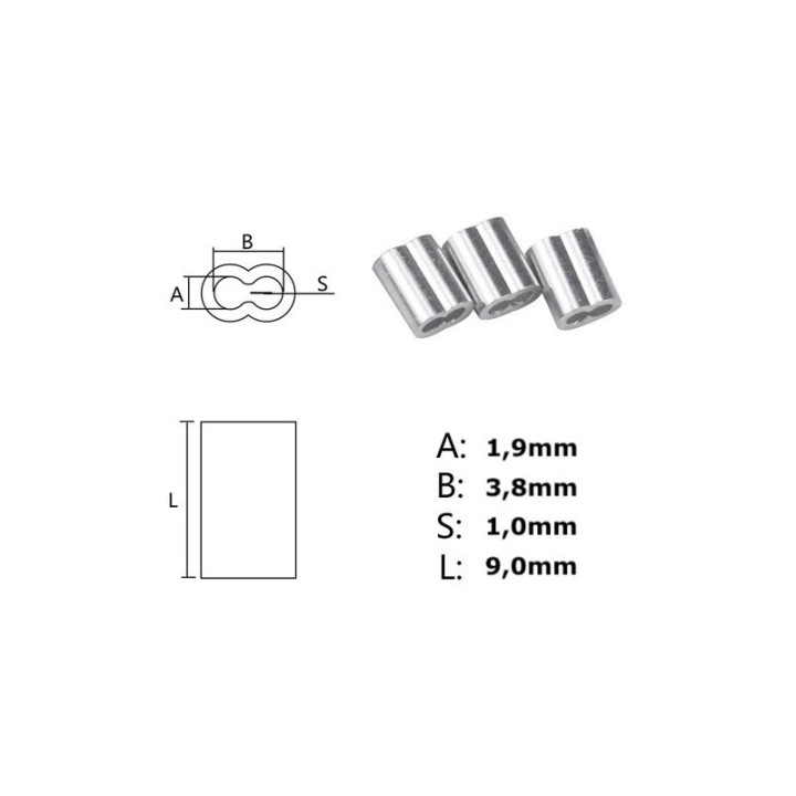 GeckoTeq Compression Bush Wire clamp 1,5mm in black and alu