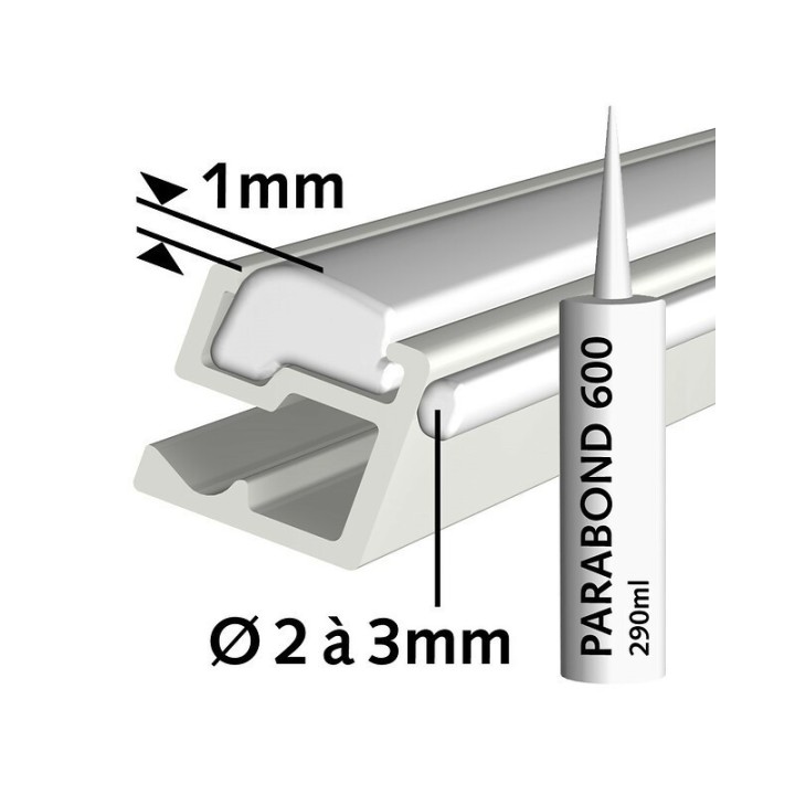 Parabond 600 Kit voor Rail, Clip of LED strip montage - 310ml