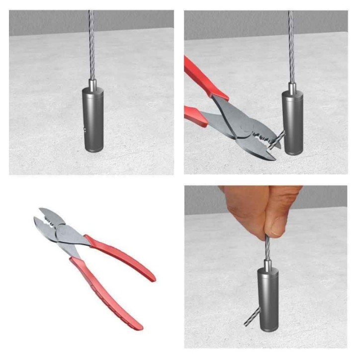 GeckoTeq Self-locking wire clamp with screw option - 20kg