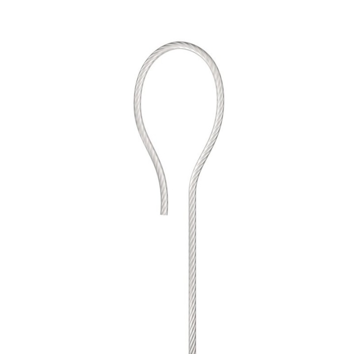GeckoTeq Steel wire 1,5mm White - non-knotable - per 2 meter