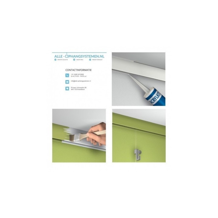 Artiteq Click Rail wit overschilderbaar Set