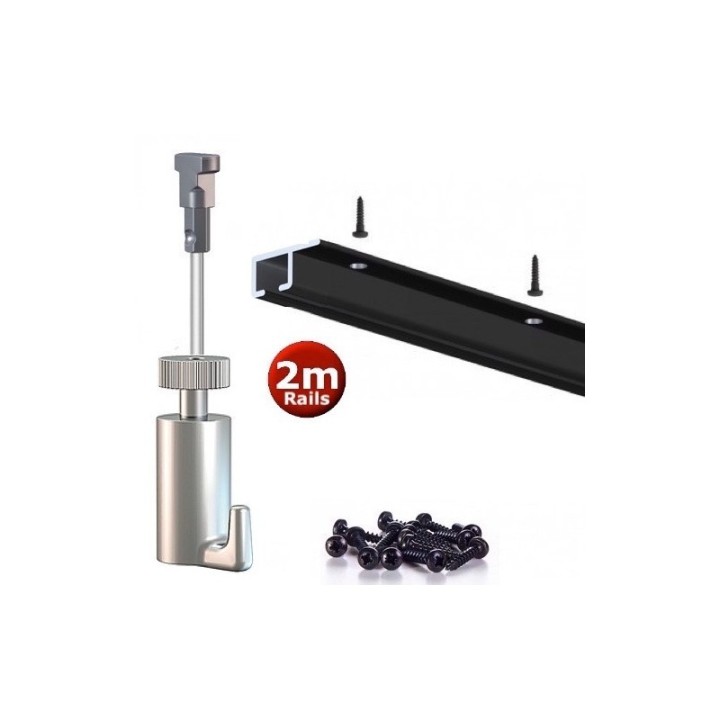 Artiteq Top Rail black Set 200cm - 20kg (set)