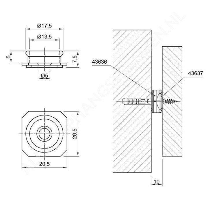 GeckoTeq Click Panel Connector System PVC - Male