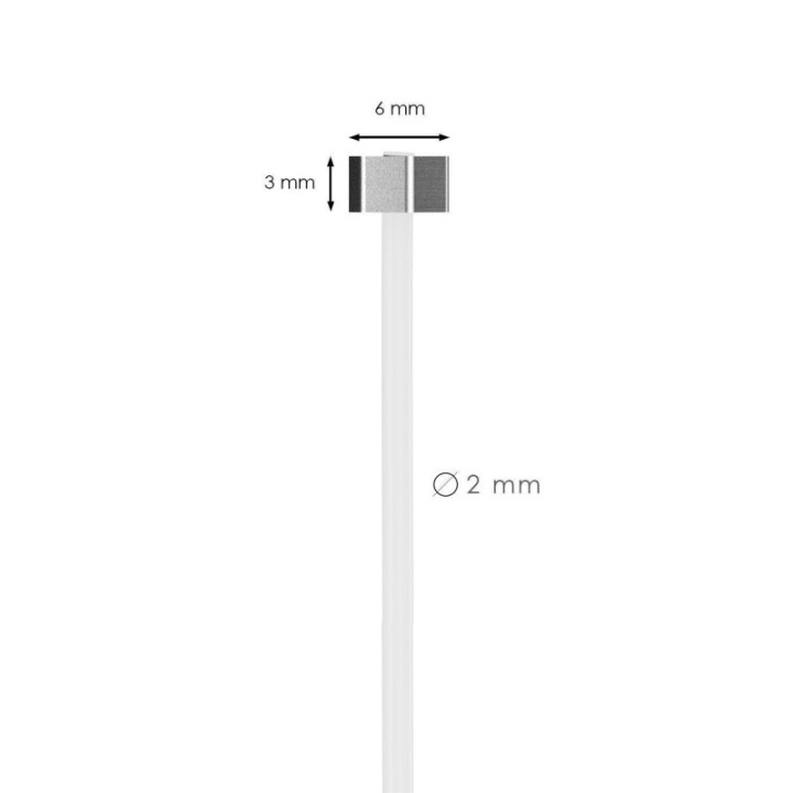 GeckoTeq Perlon Cord with Hexglider 'Crystal Clear’ - 2.0 mm Ø