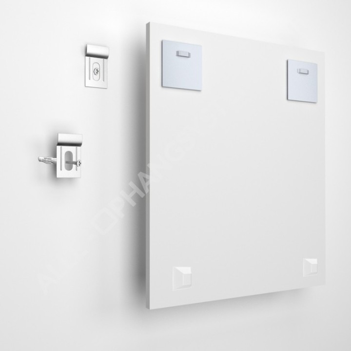 GeckoTeq Self-adhesive Dibond & Mirror hanger set (complete with accessories)