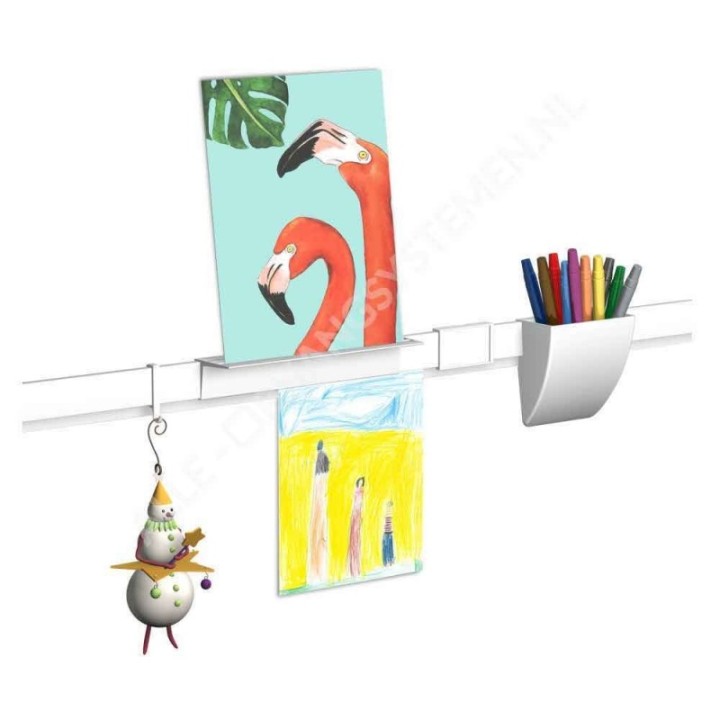 Artiteq Info Rail Support Clip - in 2 colours