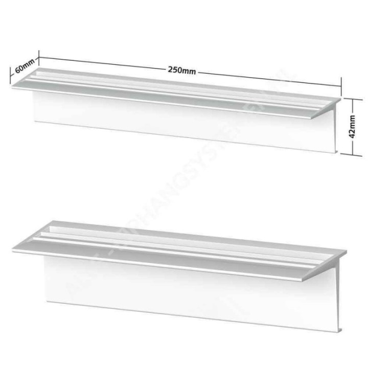 Artiteq Info Rail Support Clip - in 2 colours