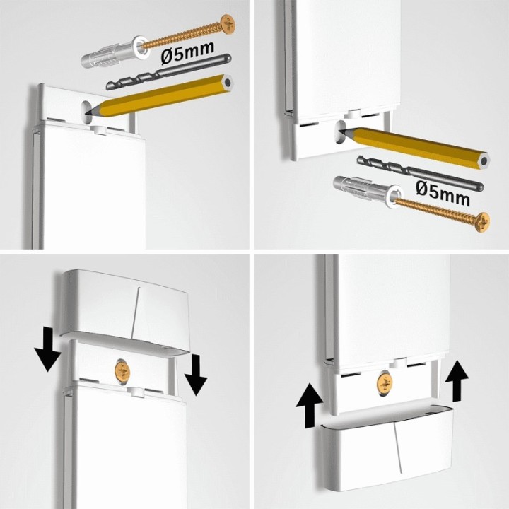 Artiteq Card Rail incl. eindkapjes en bevestigingsmaterialen