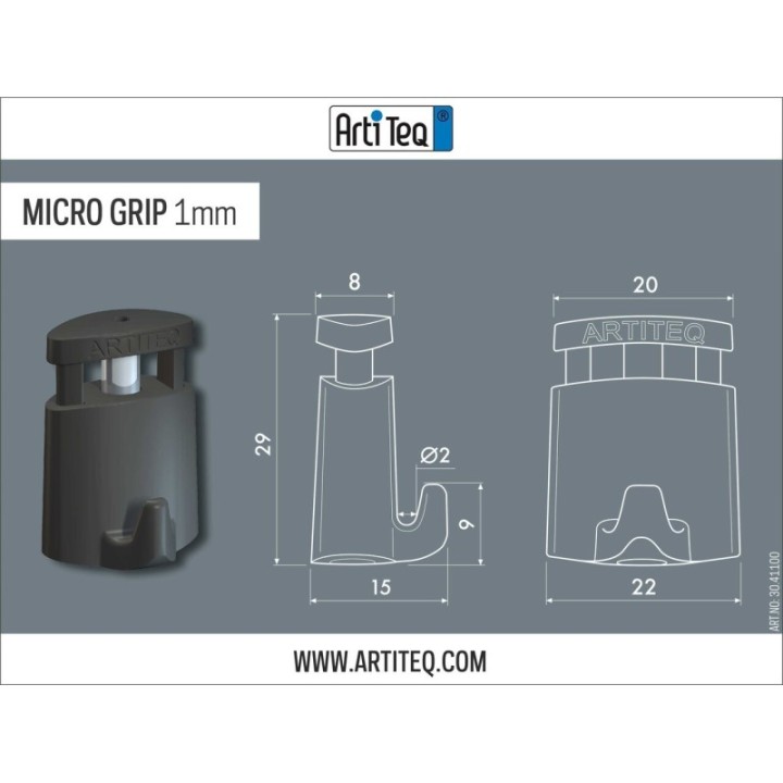 Artiteq 1,0mm Zelfremmende Micro Haak - 10kg