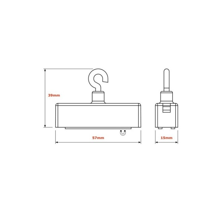 GeckoTeq Systeemplafond Magneet Haak - 11,5kg